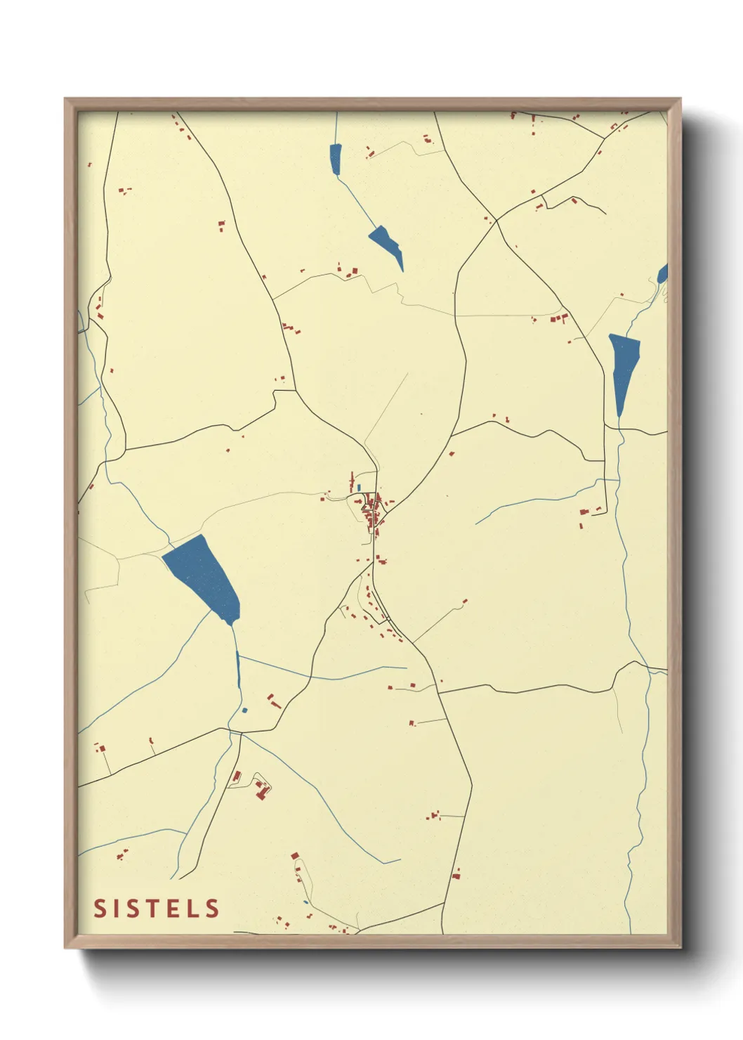 Une affiche de carte sur Sistels