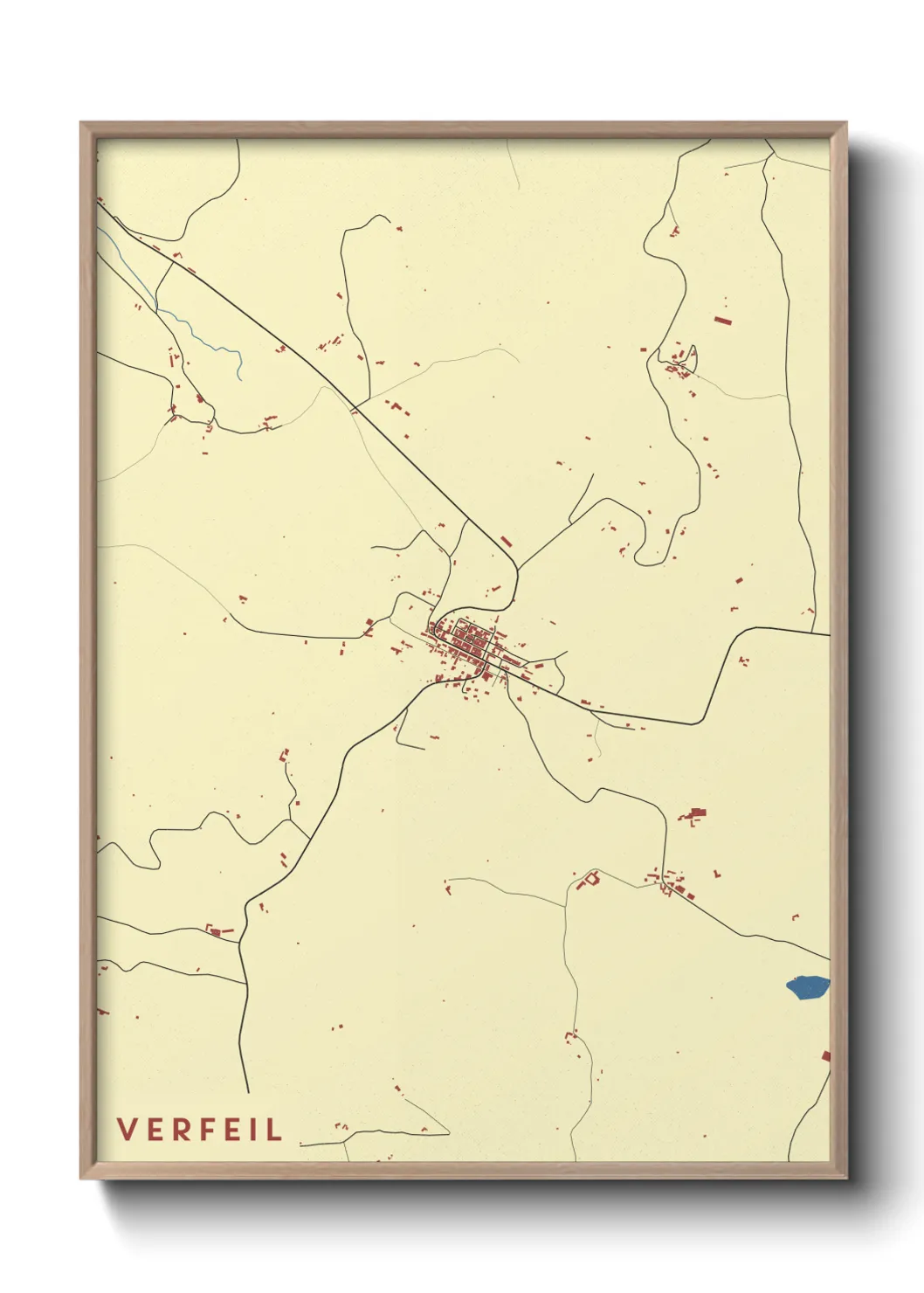 Une affiche de carte sur Verfeil