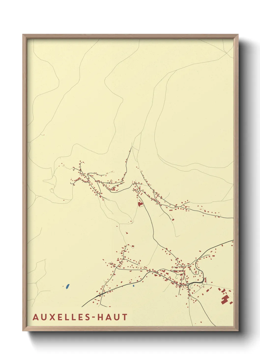 Un poster carteAuxelles-Haut