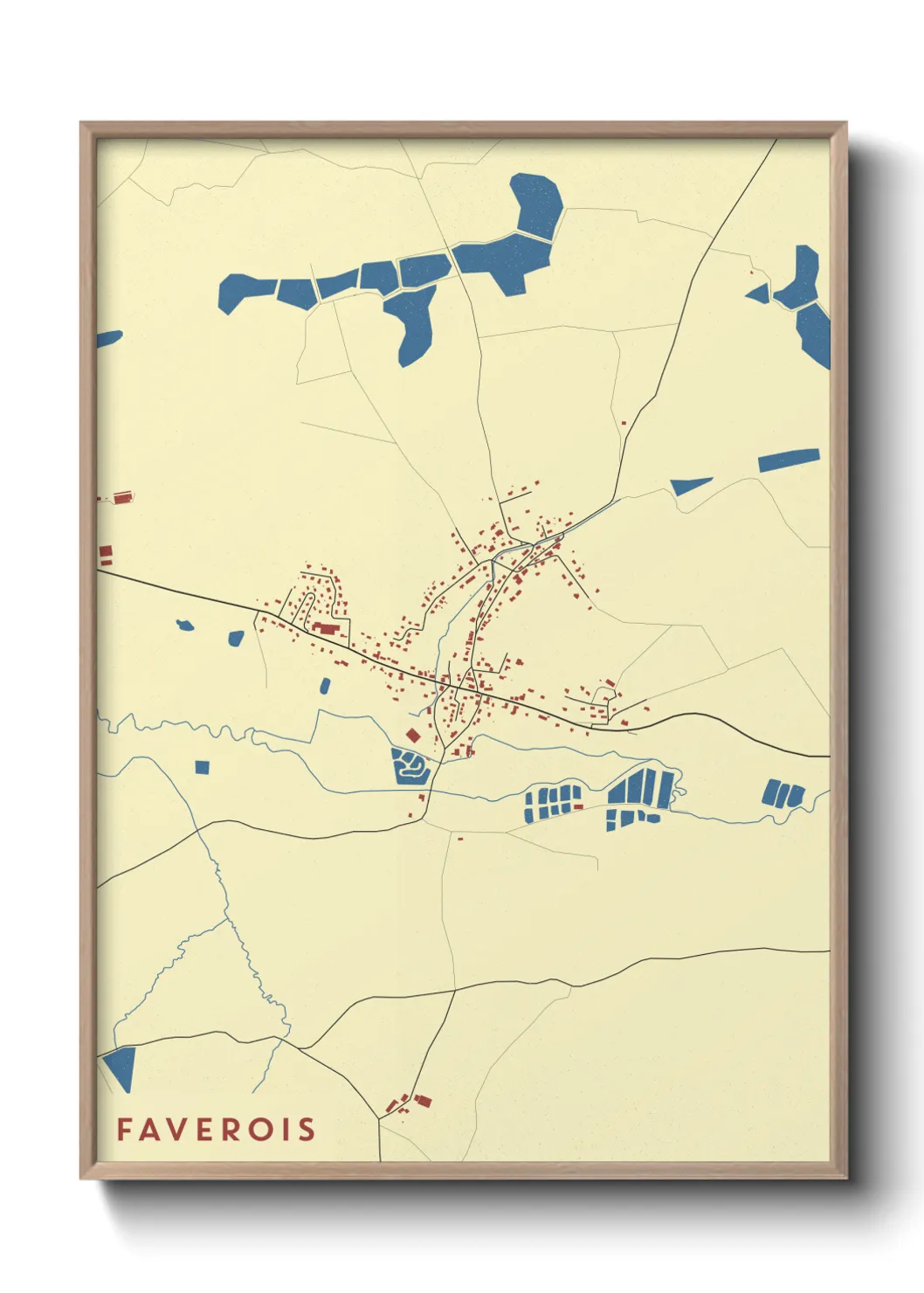 Une affiche de carte sur Faverois