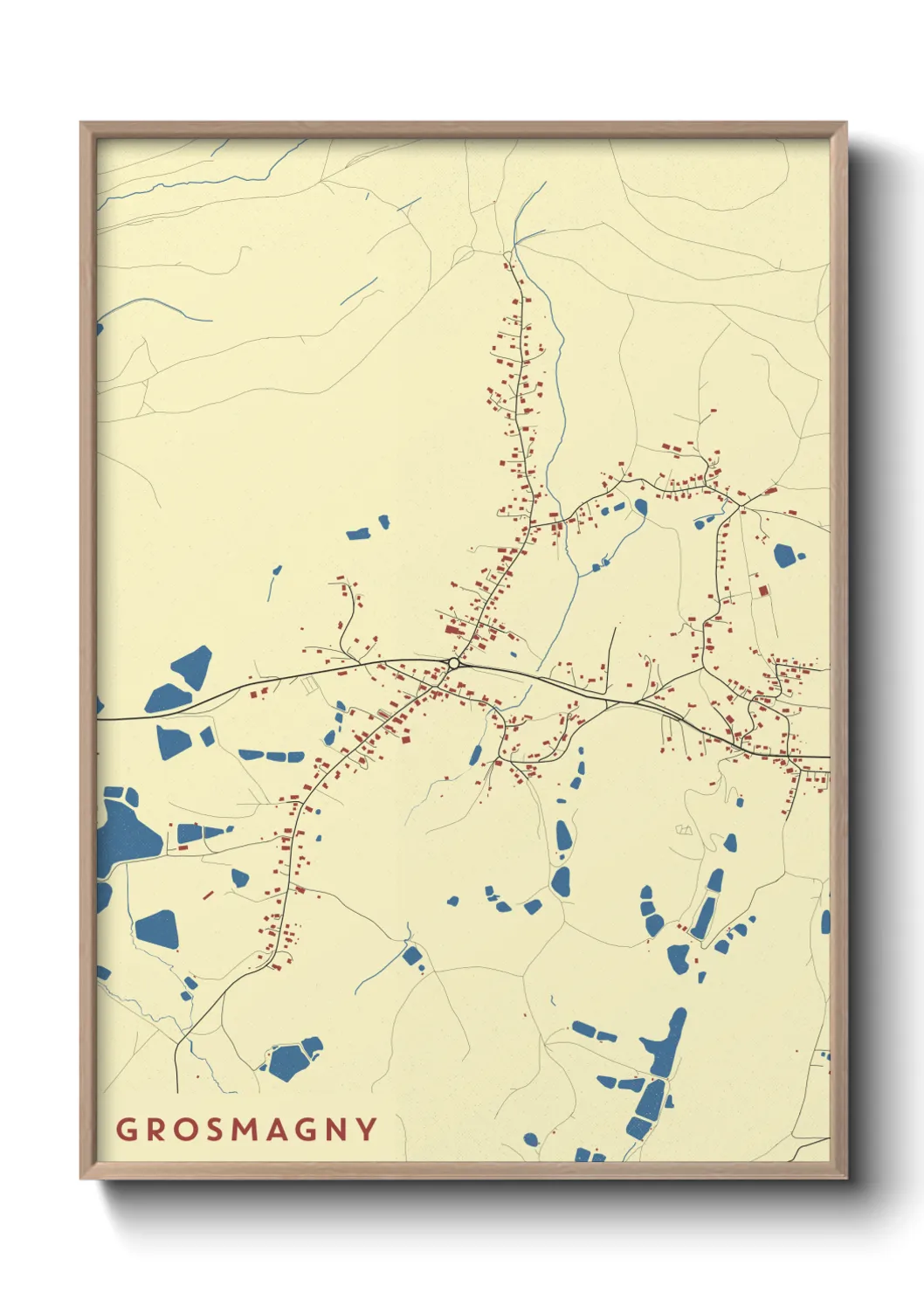 Une affiche de carte sur Grosmagny