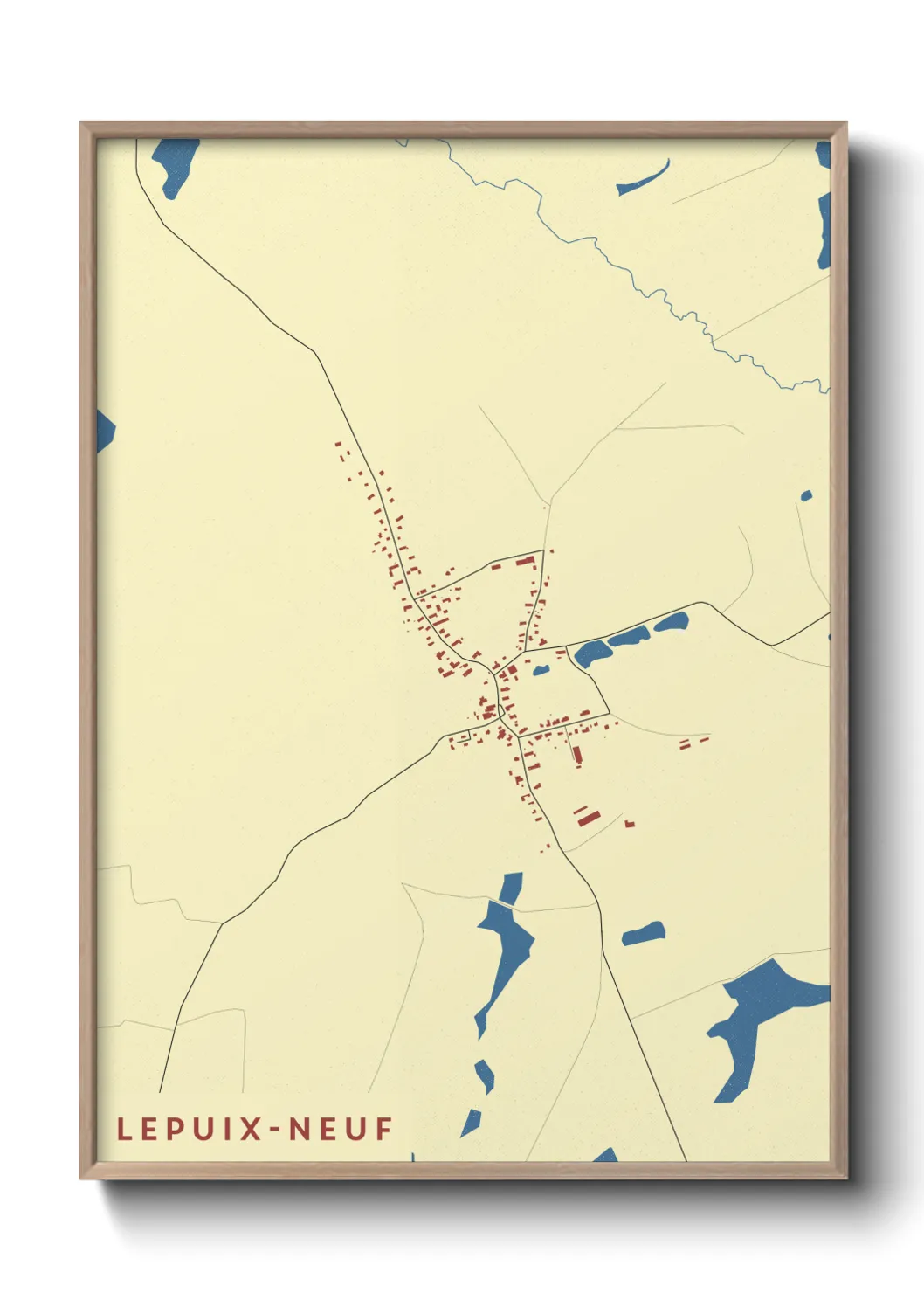 Une affiche de carte sur Lepuix-Neuf