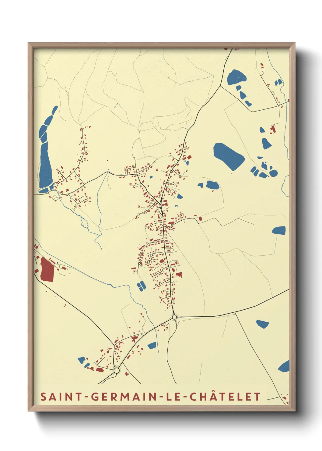 Une affiche de carte sur Saint-Germain-le-Châtelet