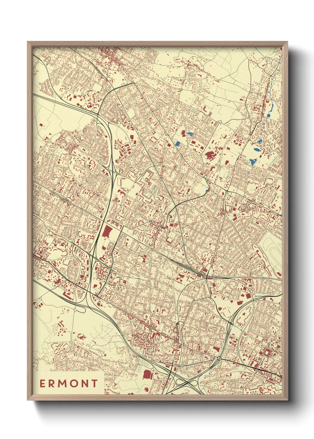 Une affiche de carte sur Ermont