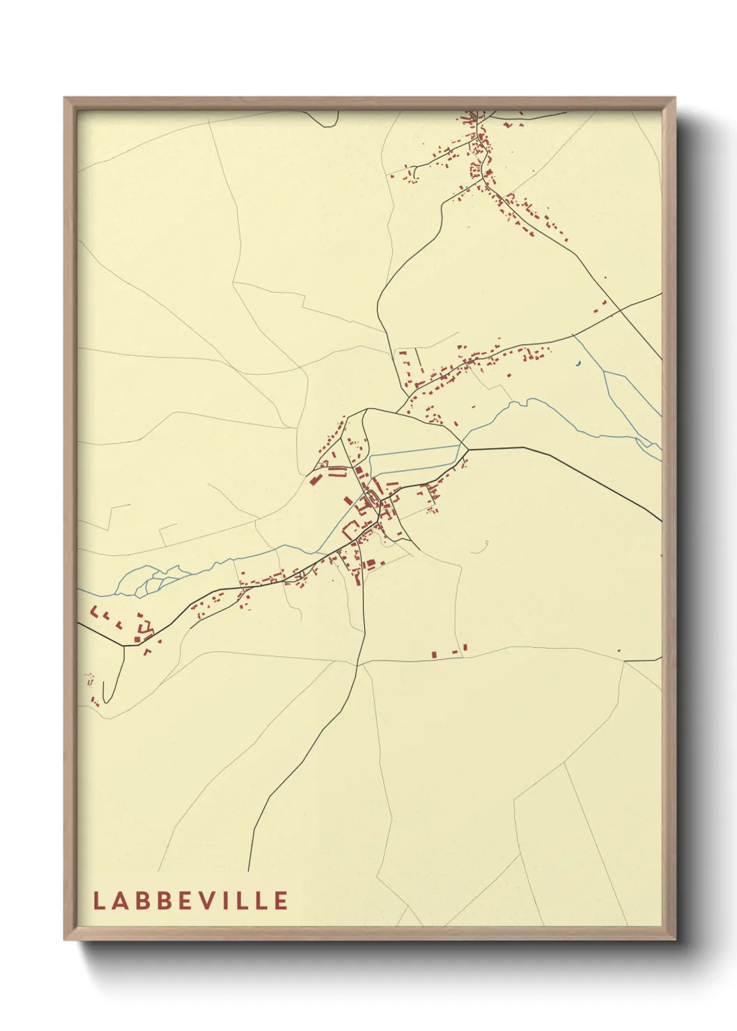 Une affiche de carte sur Labbeville