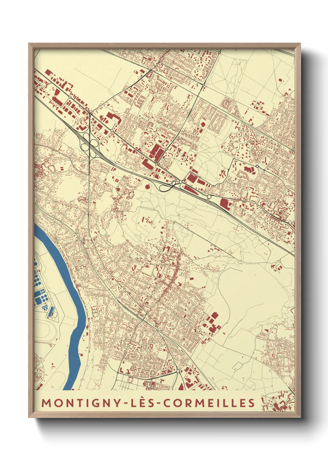 Une affiche de carte sur Montigny-lès-Cormeilles