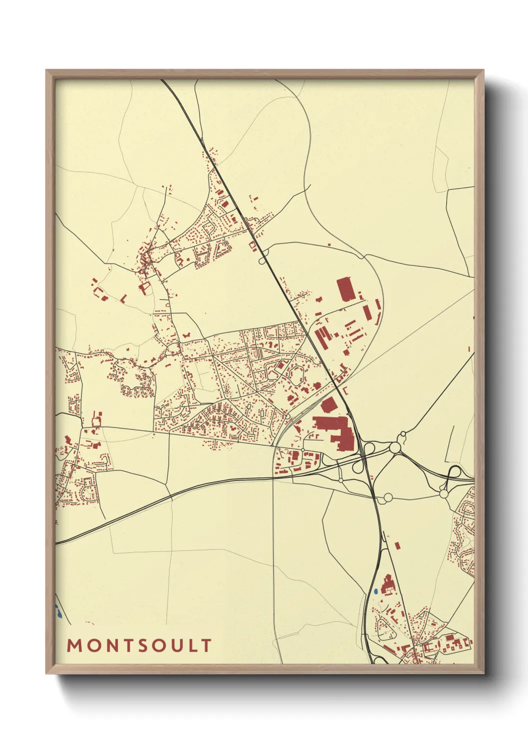 Une affiche de carte sur Montsoult