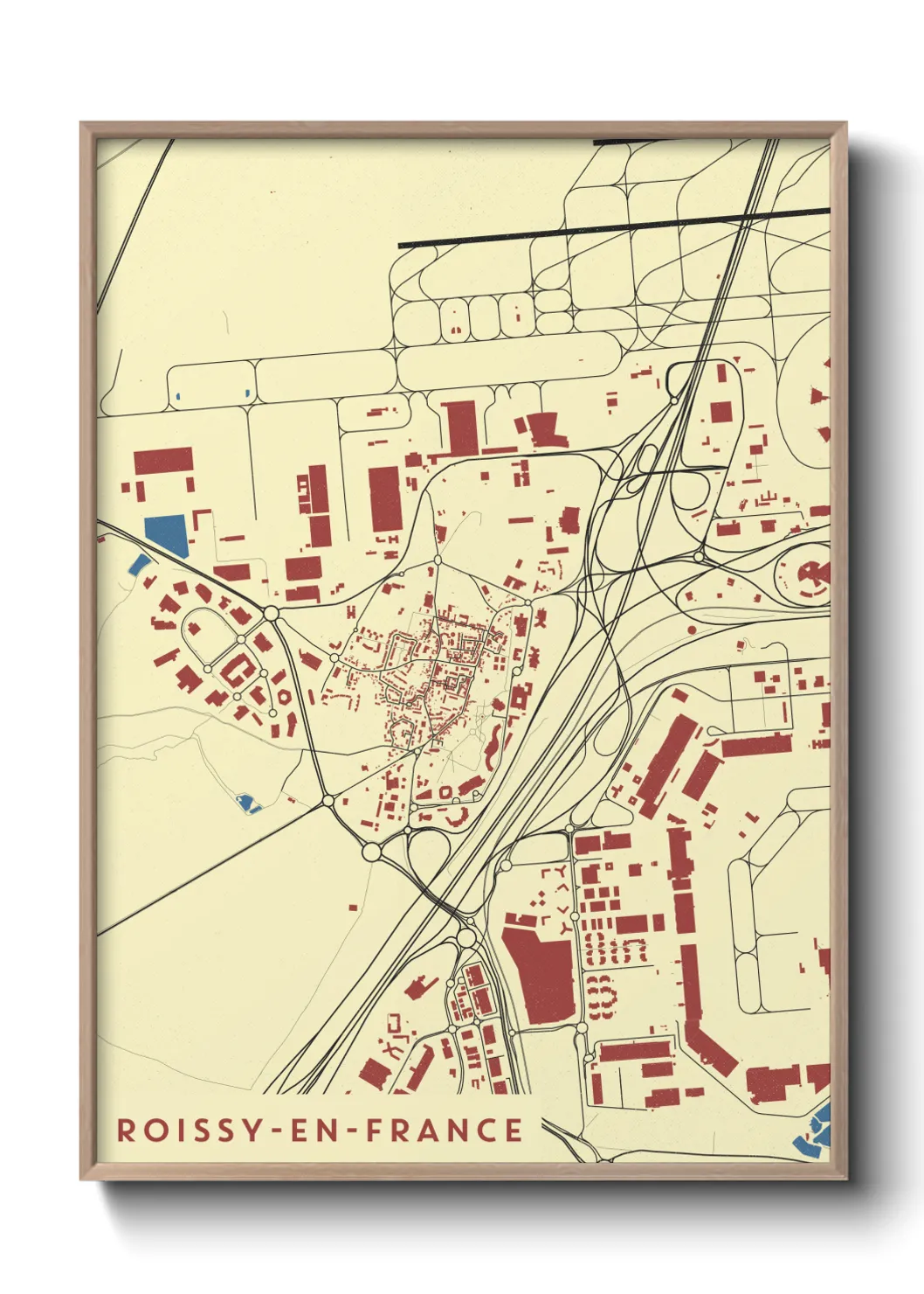 Un poster carteRoissy-en-France