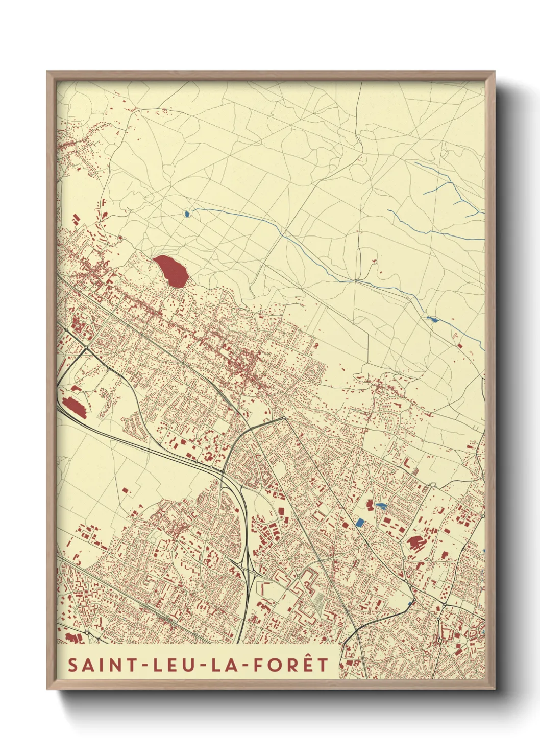 Un poster carteSaint-Leu-la-Forêt