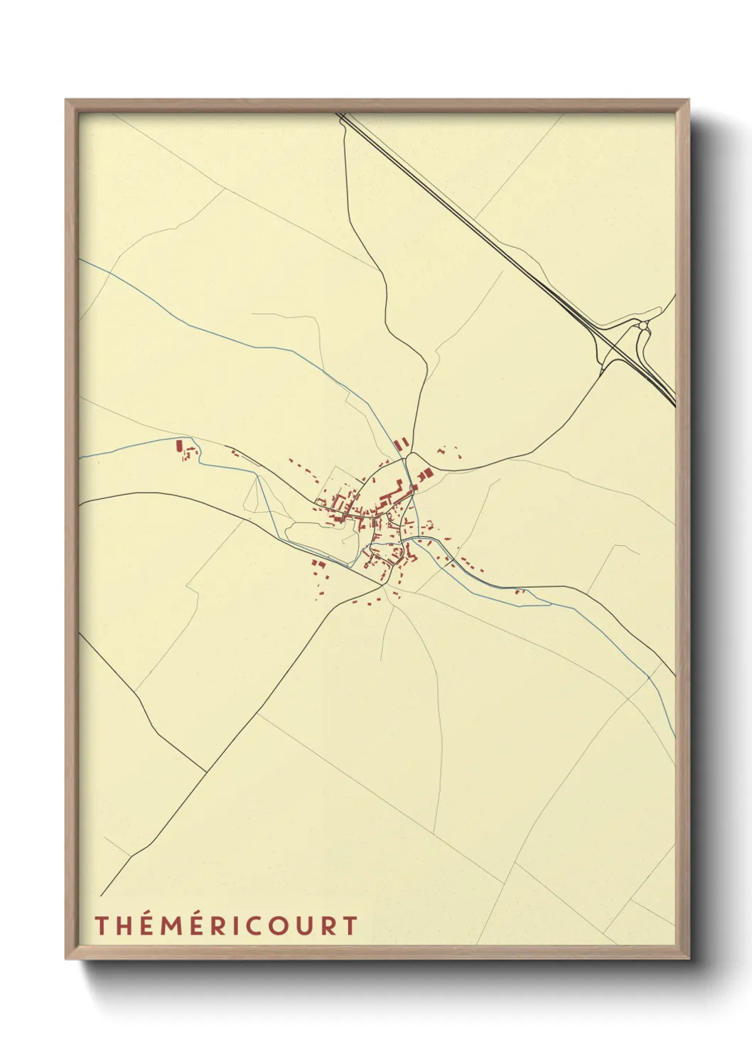 Une affiche de carte sur Théméricourt