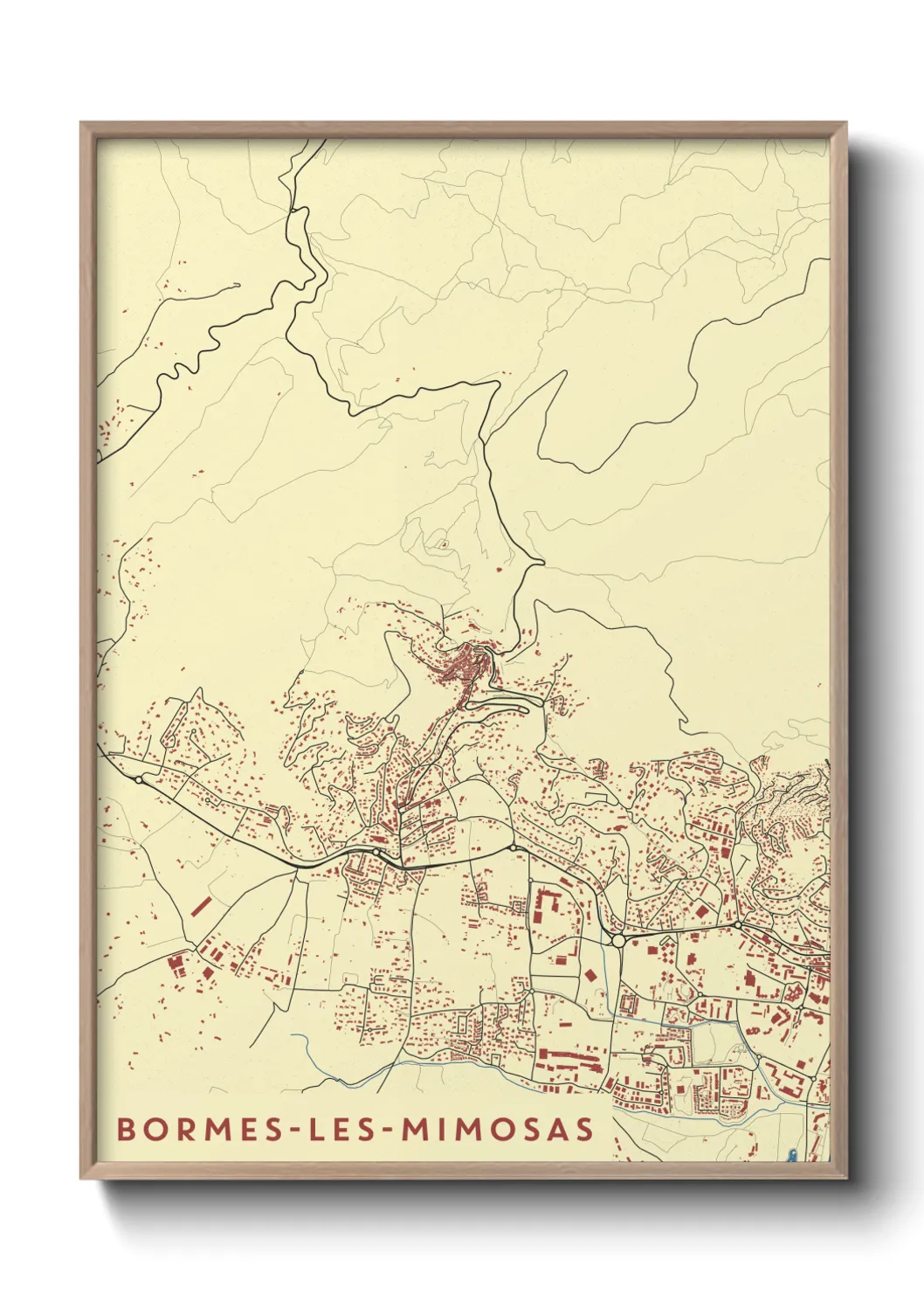 Un poster carteBormes-les-Mimosas