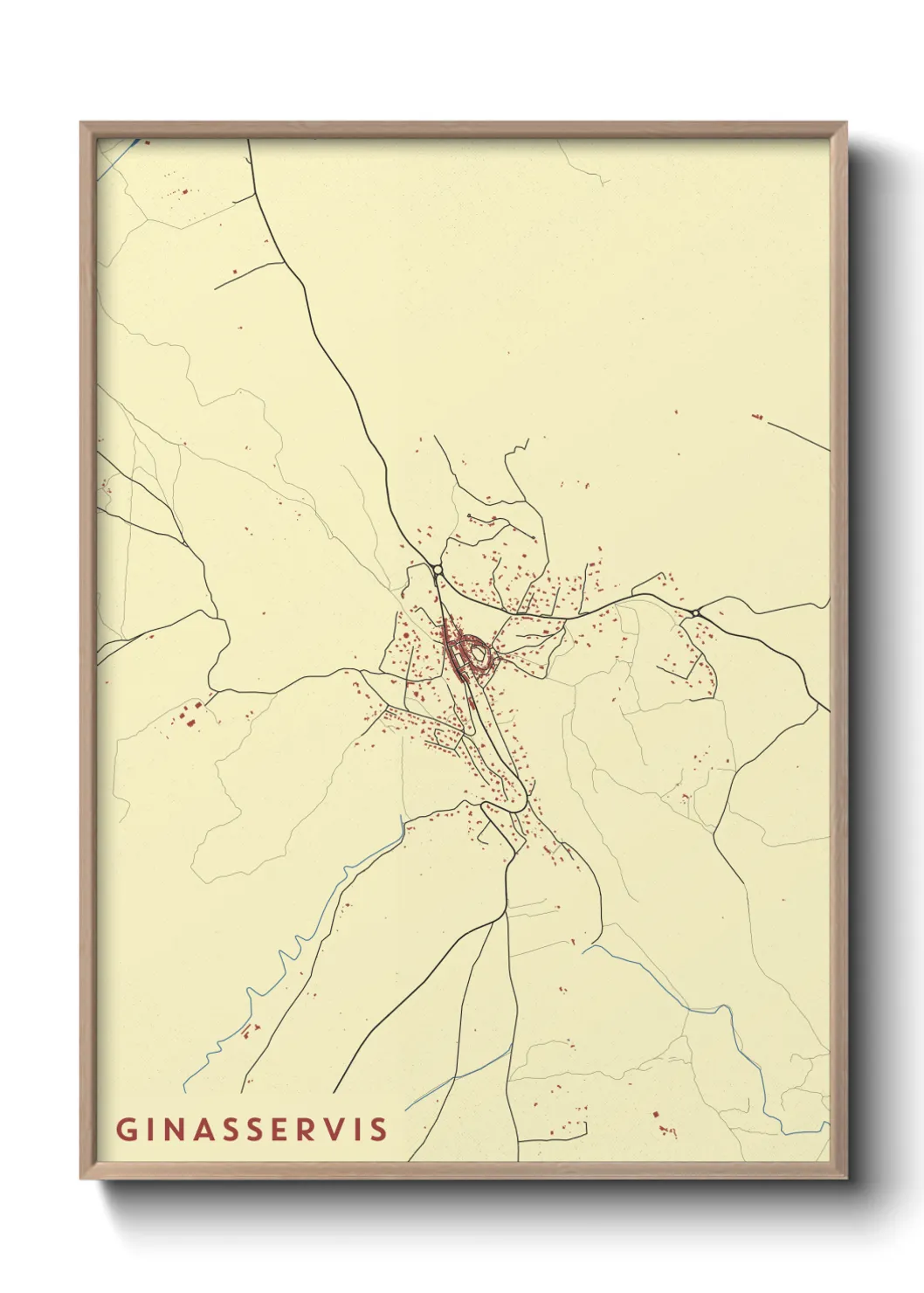 Une affiche de carte sur Ginasservis