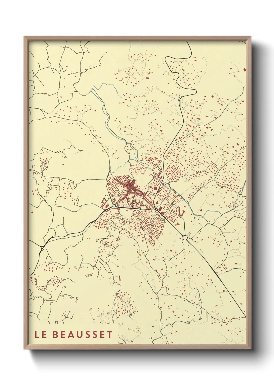 Une affiche de carte sur Le Beausset