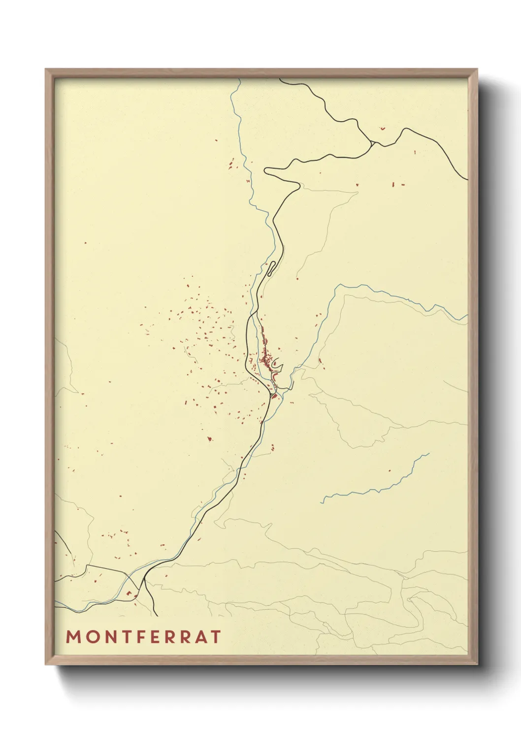 Une affiche de carte sur Montferrat