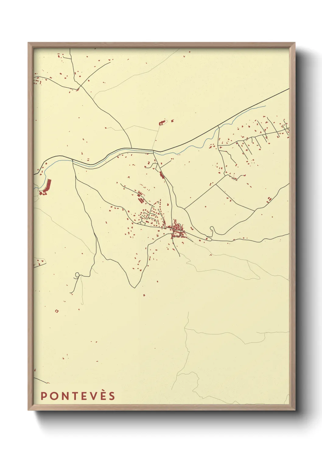 Une affiche de carte sur Pontevès