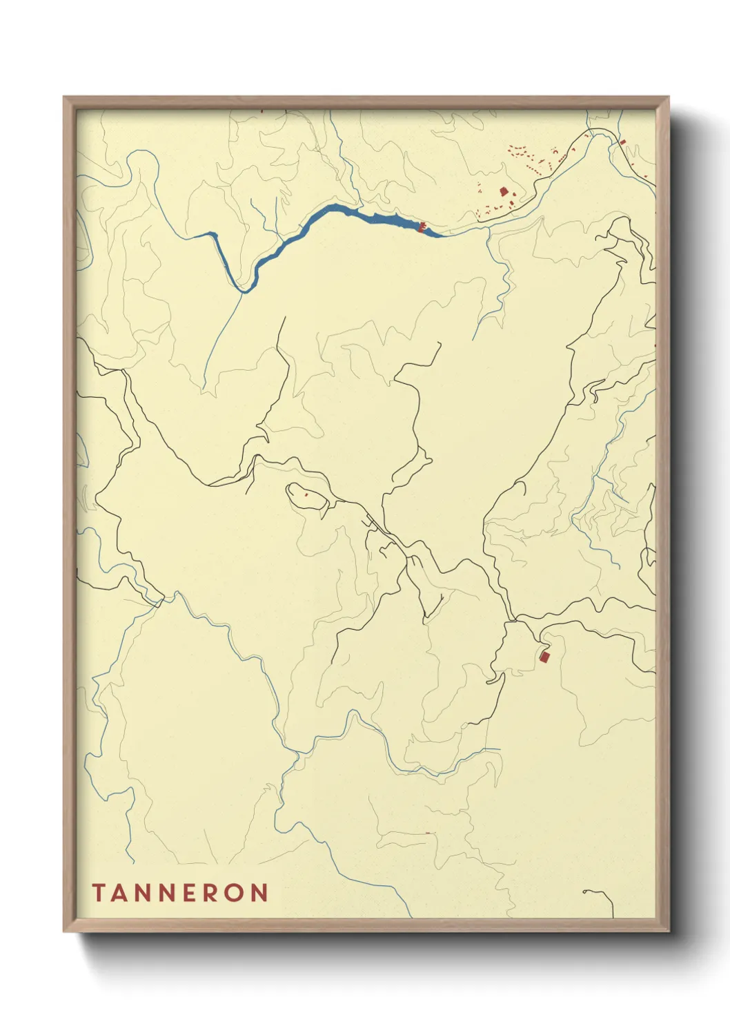 Une affiche de carte sur Tanneron