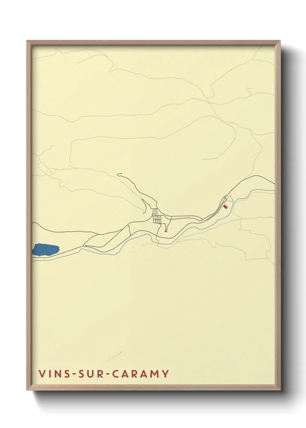 Un poster carteVins-sur-Caramy