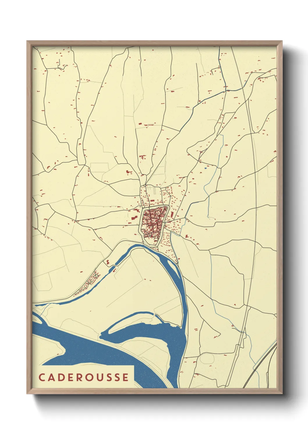 Une affiche de carte sur Caderousse