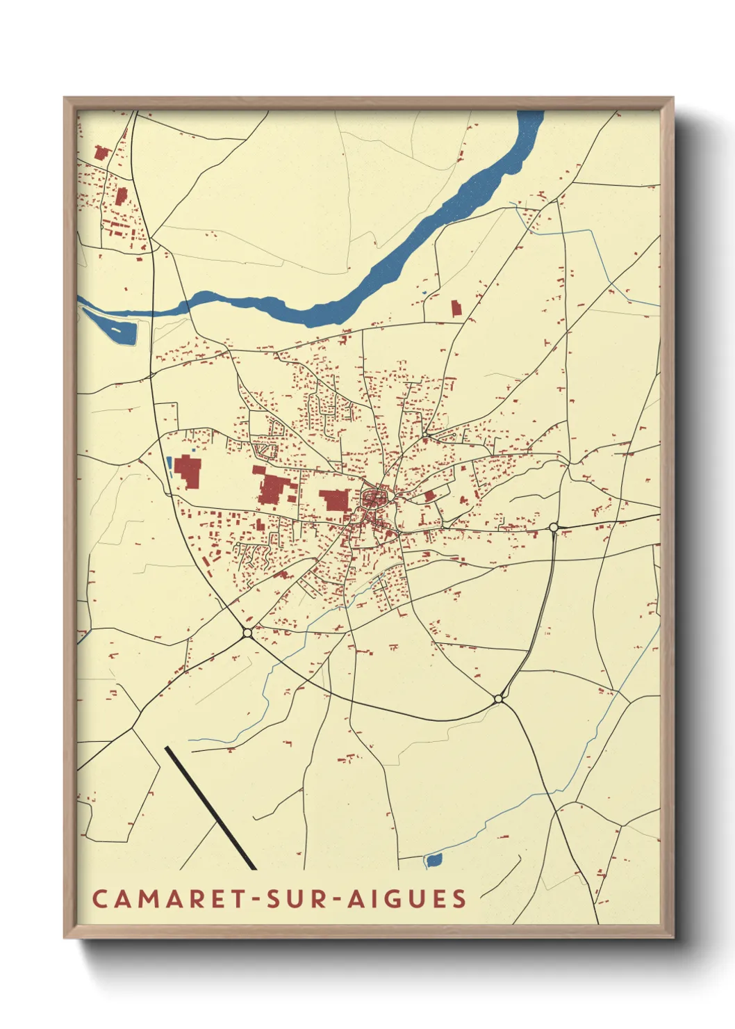 Un poster carteCamaret-sur-Aigues