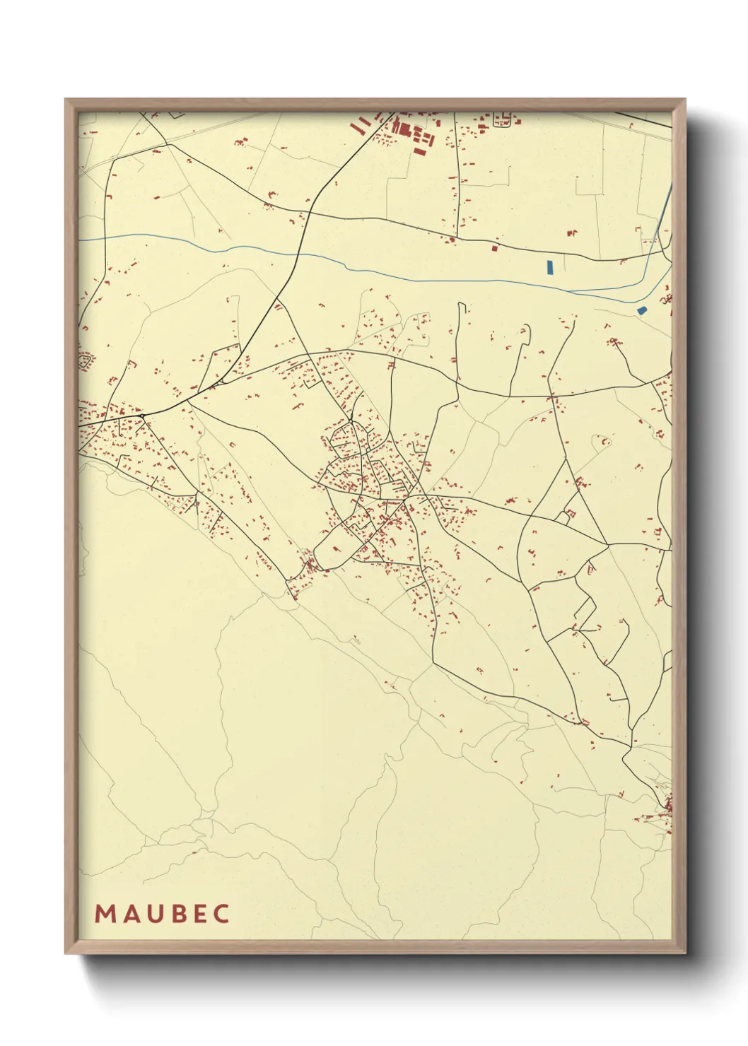 Une affiche de carte sur Maubec