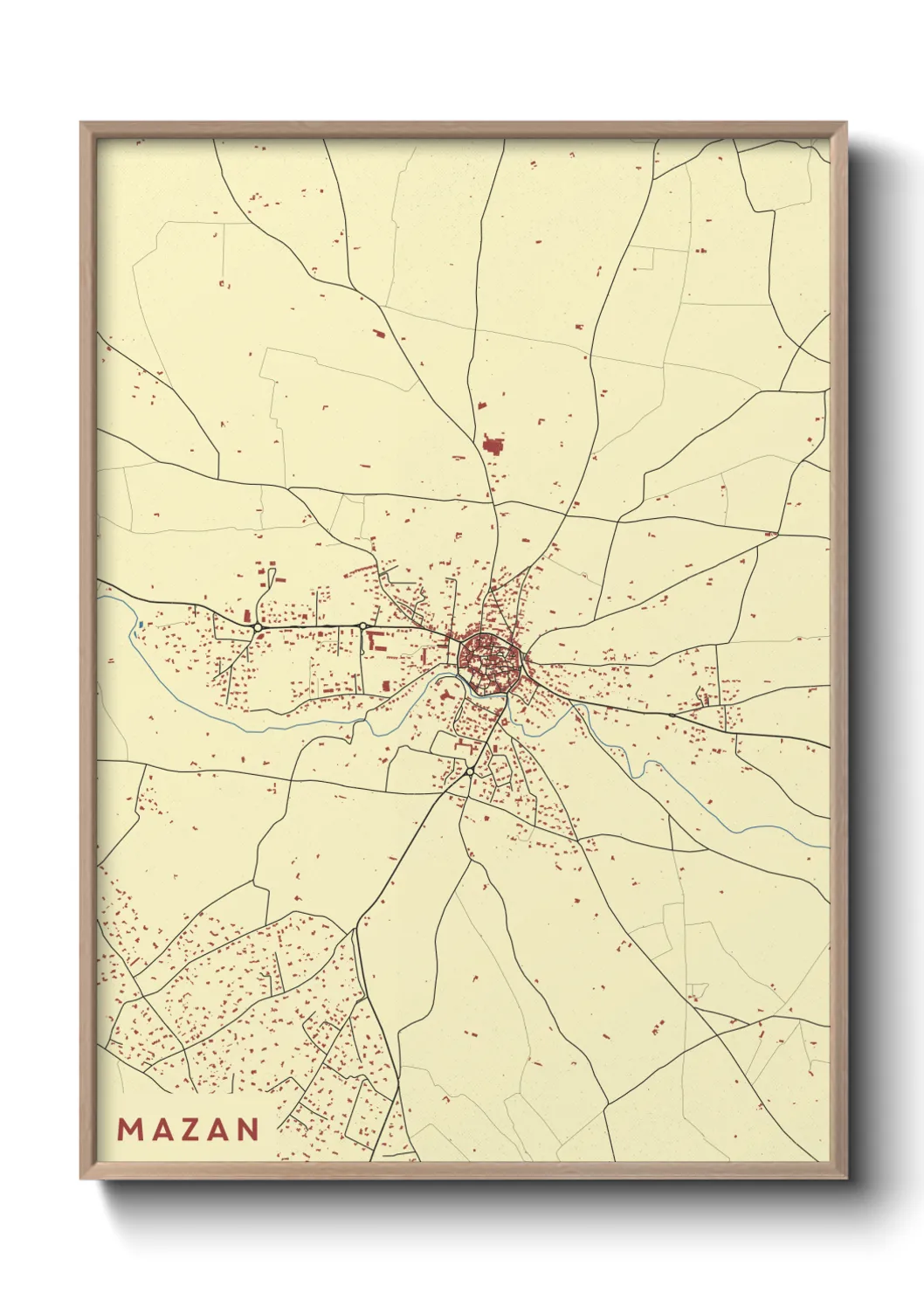 Une affiche de carte sur Mazan