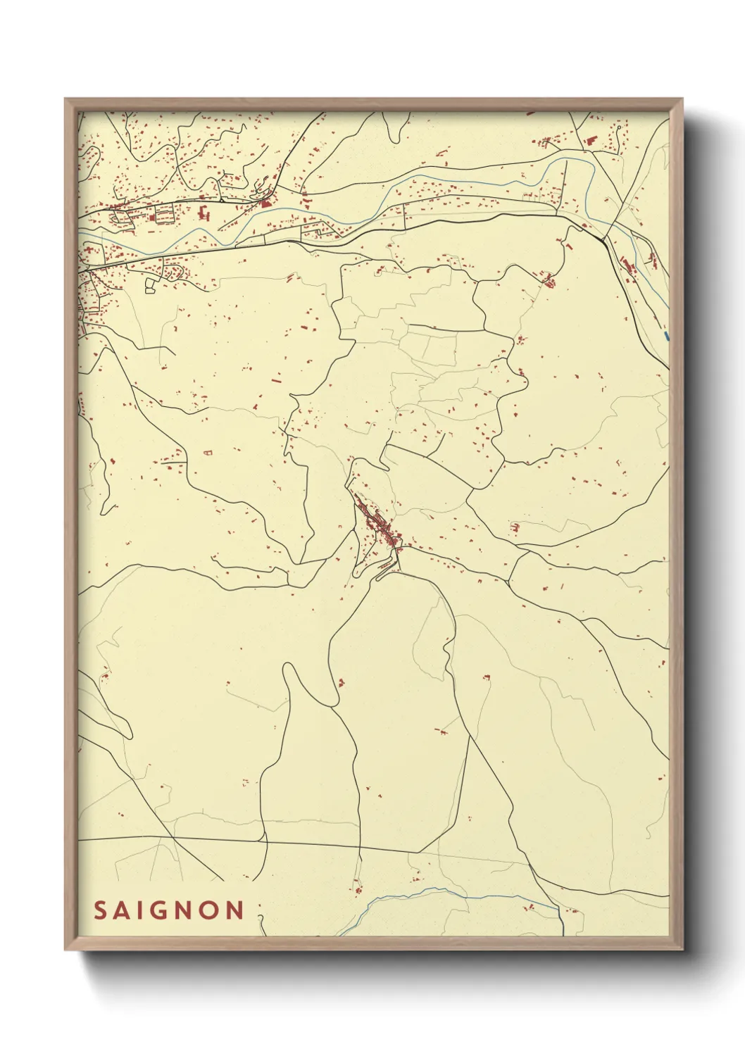 Une affiche de carte sur Saignon