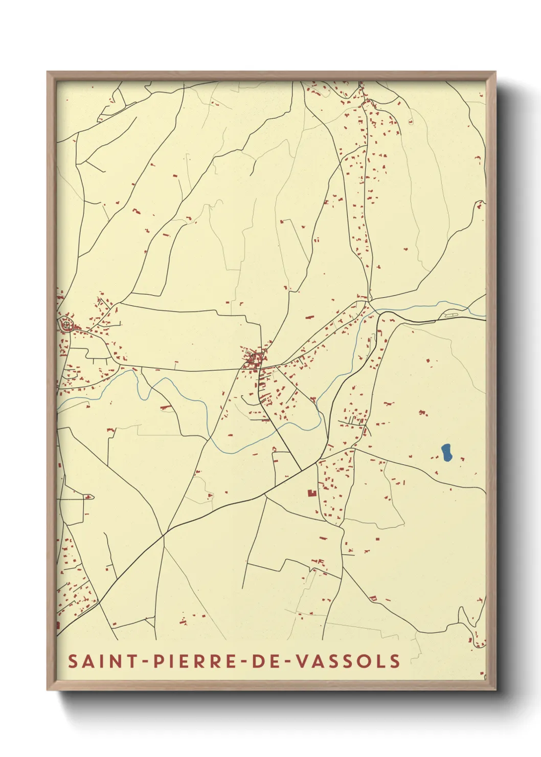 Un poster carteSaint-Pierre-de-Vassols