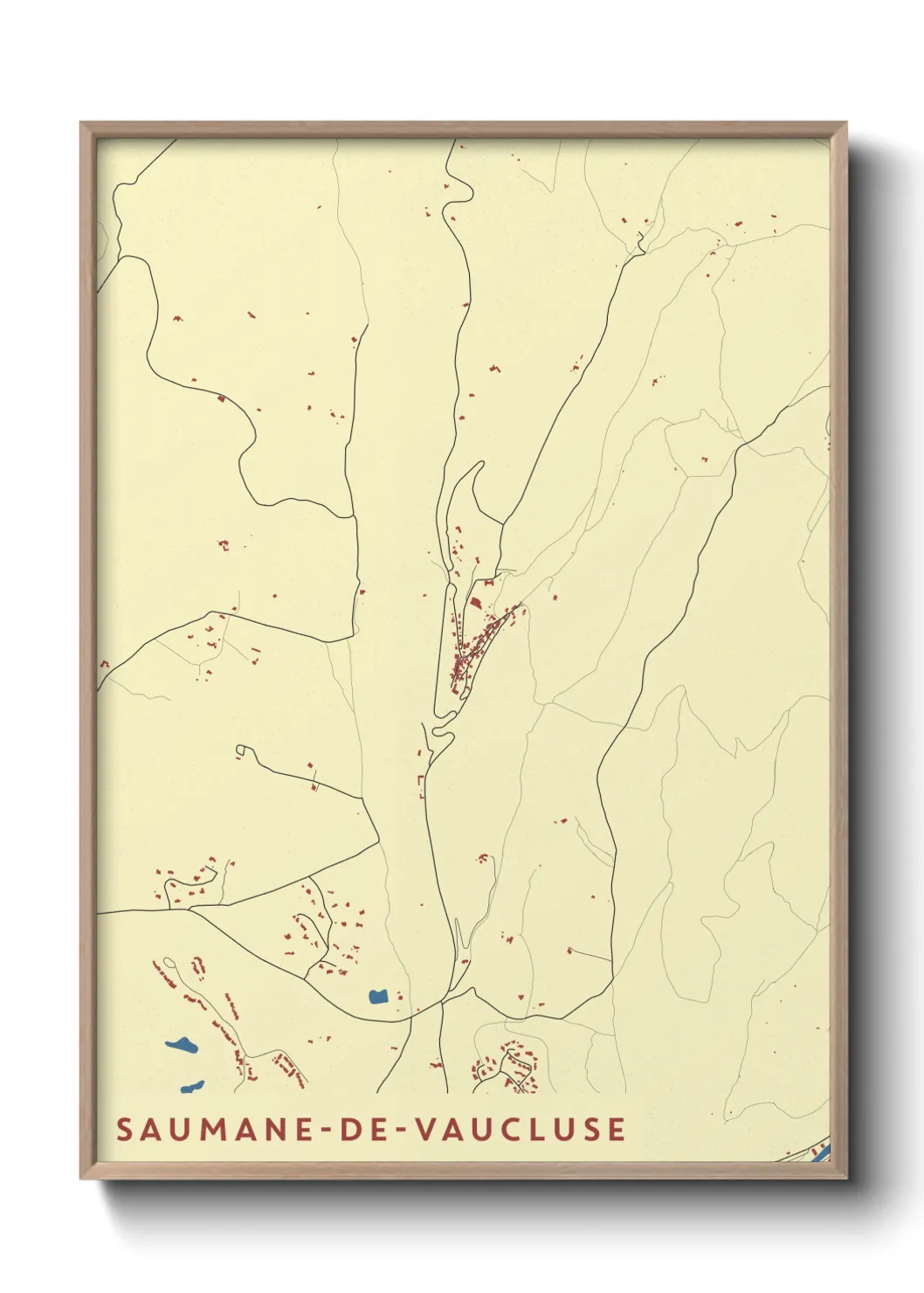 Un poster carteSaumane-de-Vaucluse