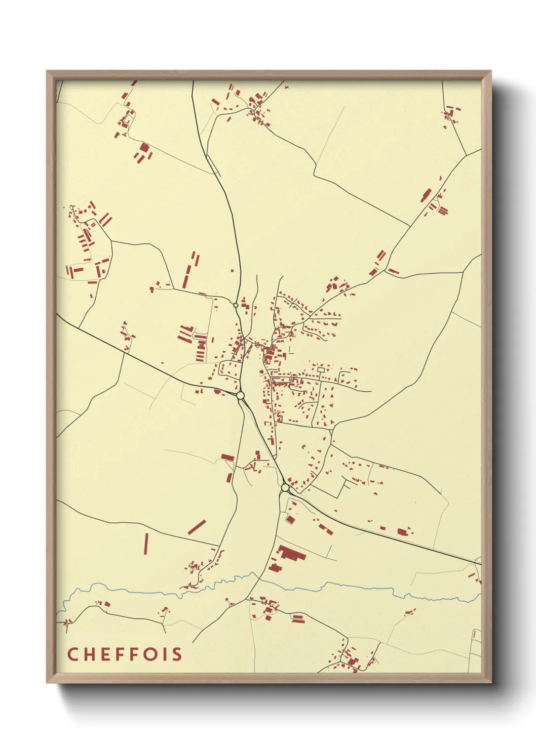 Une affiche de carte sur Cheffois