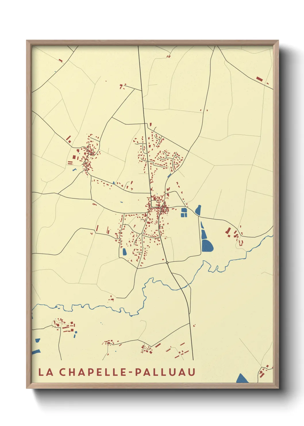 Une affiche de carte sur La Chapelle-Palluau