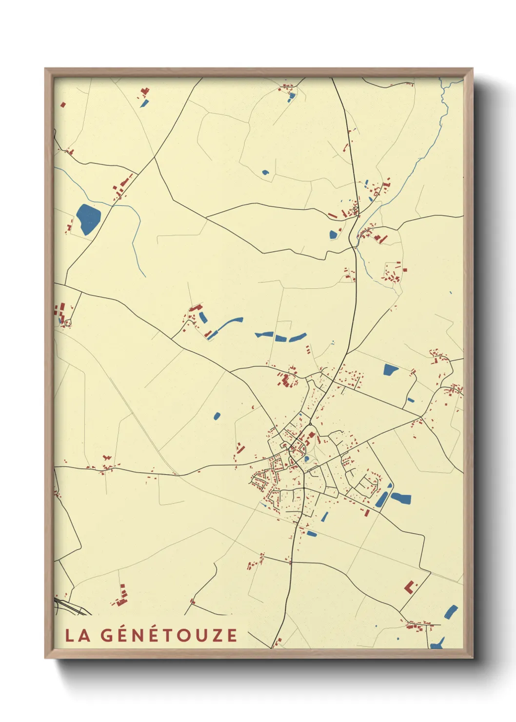 Une affiche de carte sur La Génétouze