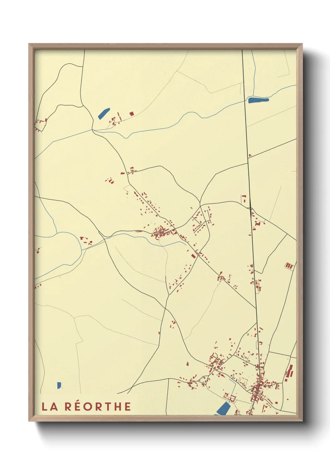 Une affiche de carte sur La Réorthe