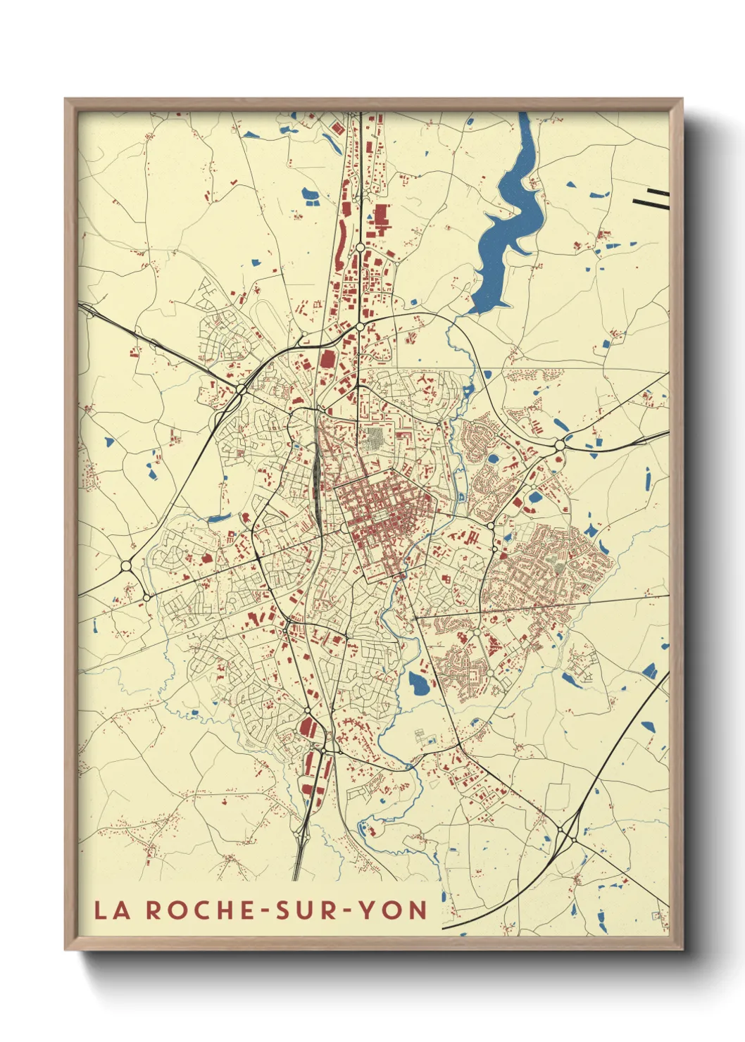 Un poster carteLa Roche-sur-Yon