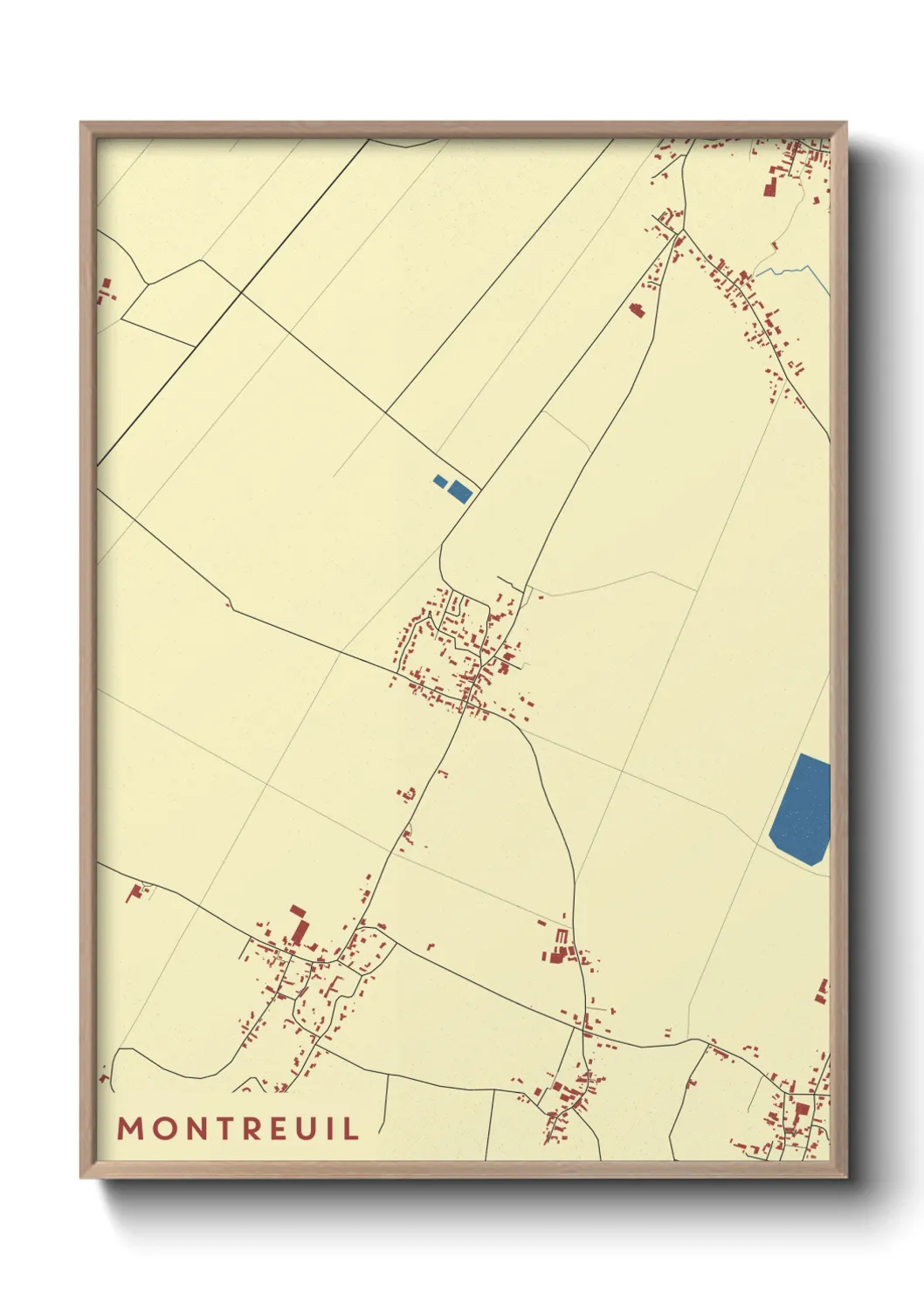 Une affiche de carte sur Montreuil