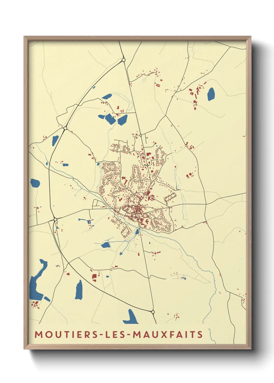 Un poster carteMoutiers-les-Mauxfaits