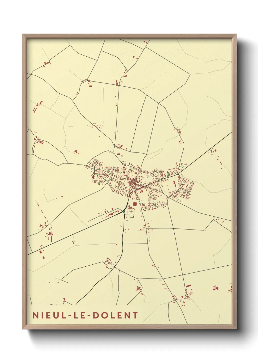 Une affiche de carte sur Nieul-le-Dolent