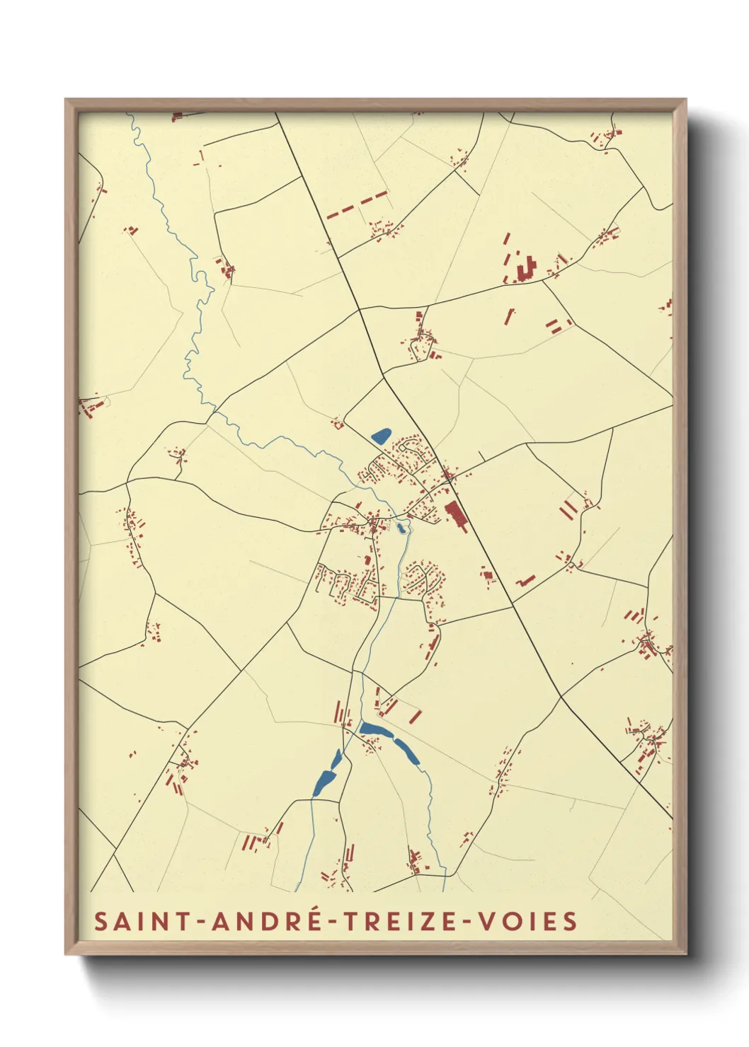 Un poster carteSaint-André-Treize-Voies