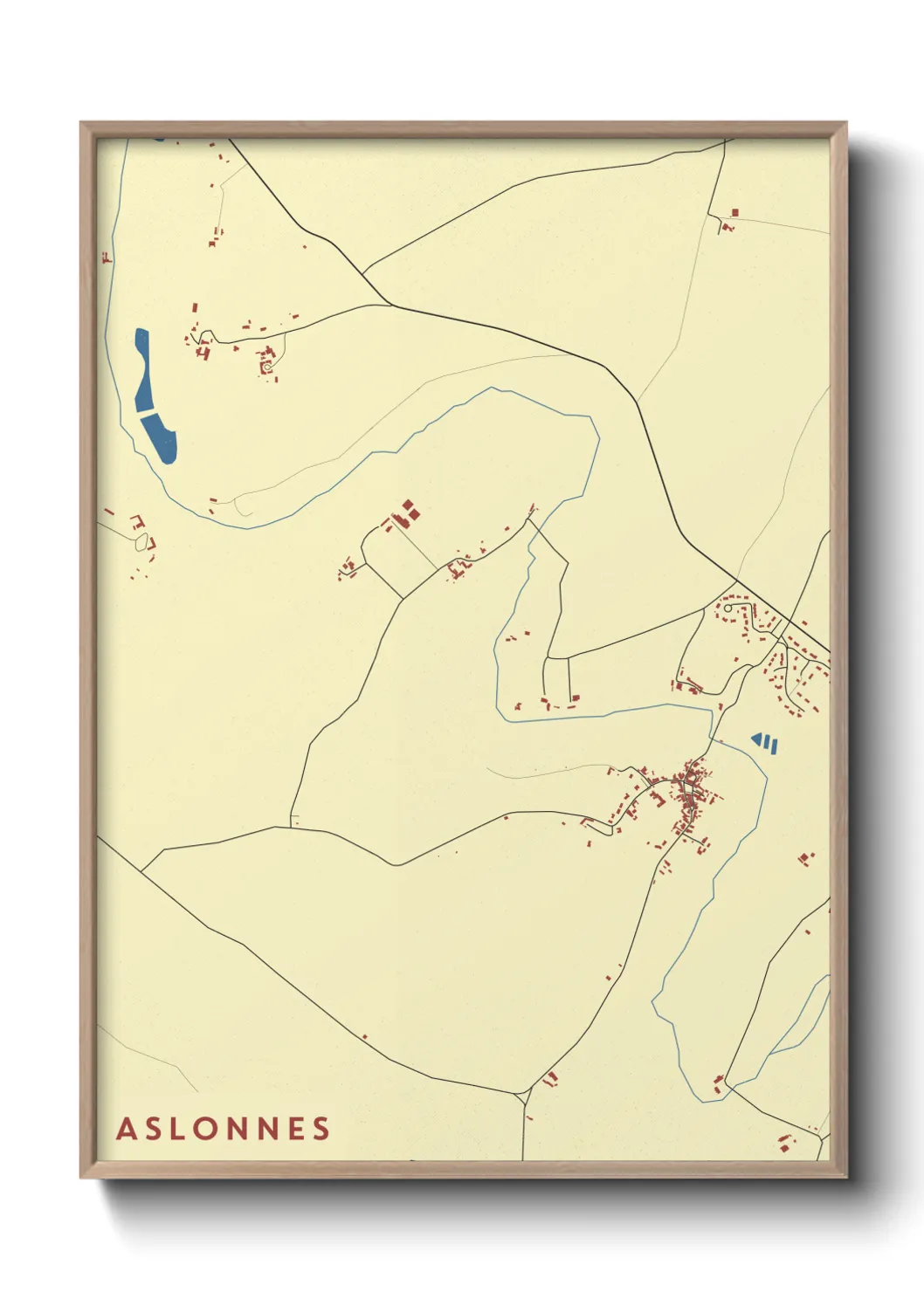Une affiche de carte sur Aslonnes