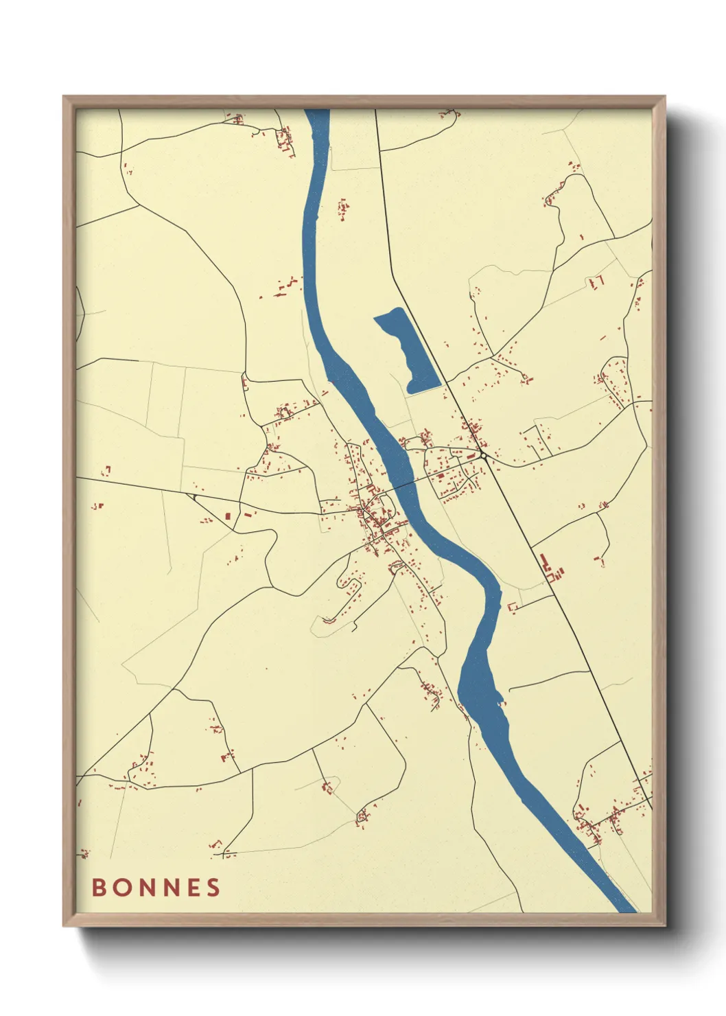 Une affiche de carte sur Bonnes