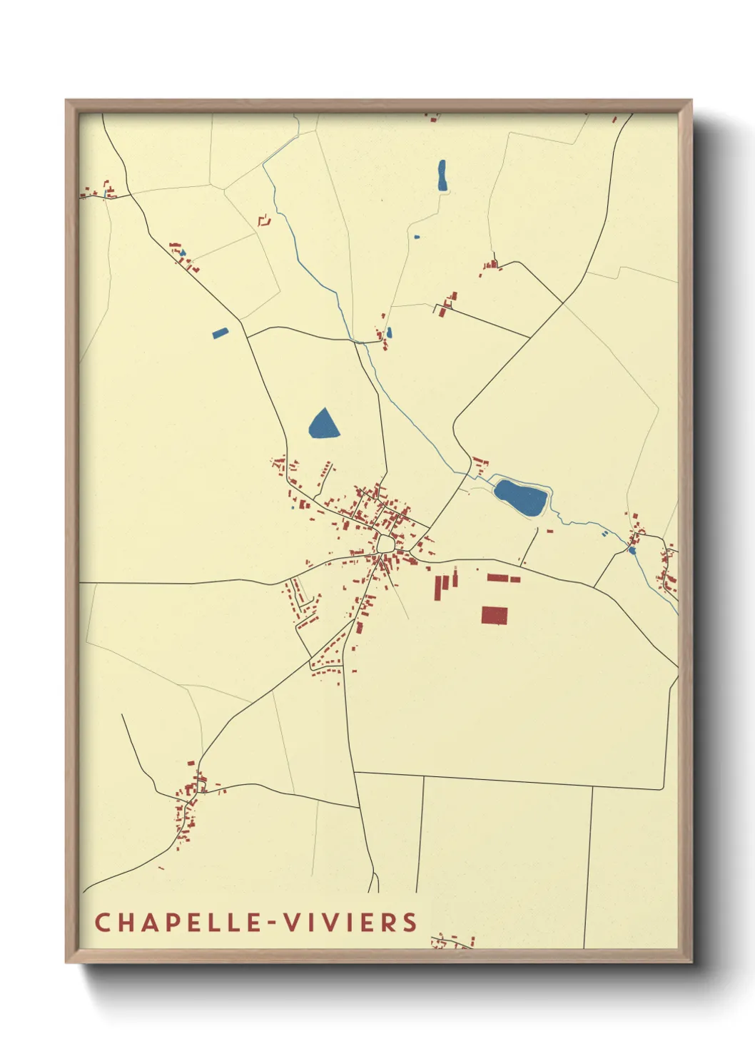 Une affiche de carte sur Chapelle-Viviers