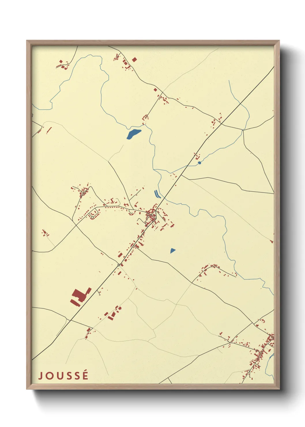 Une affiche de carte sur Joussé