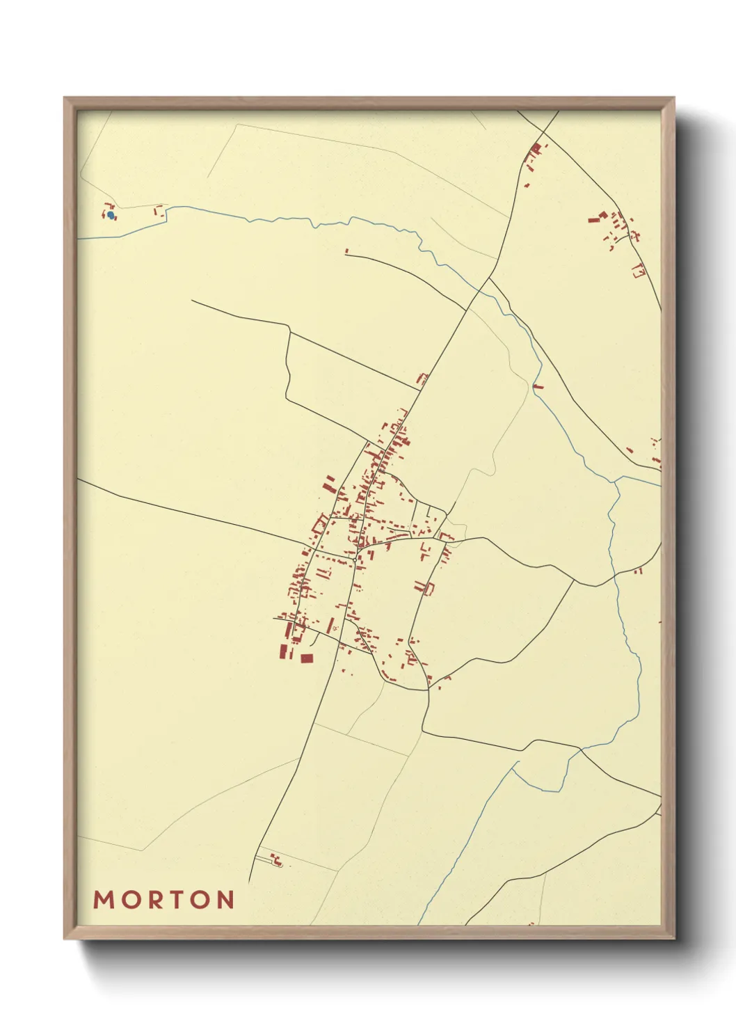 Une affiche de carte sur Morton