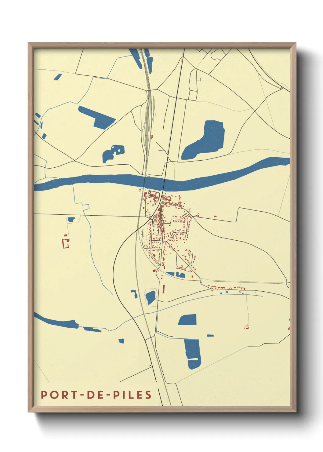 Un poster cartePort-de-Piles