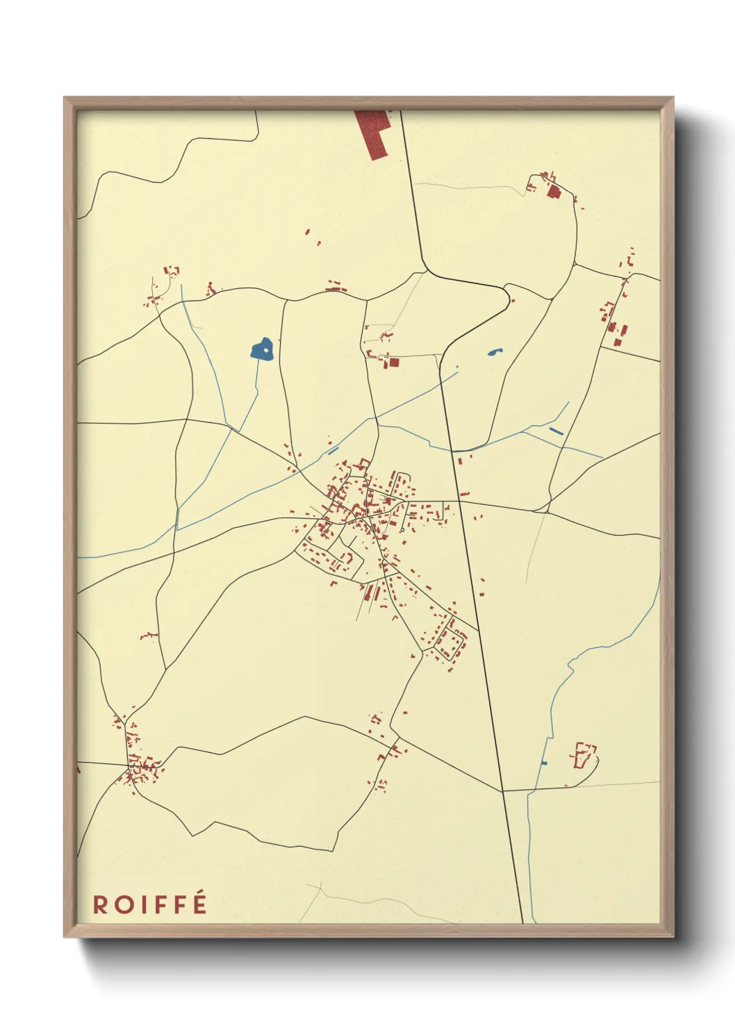 Une affiche de carte sur Roiffé