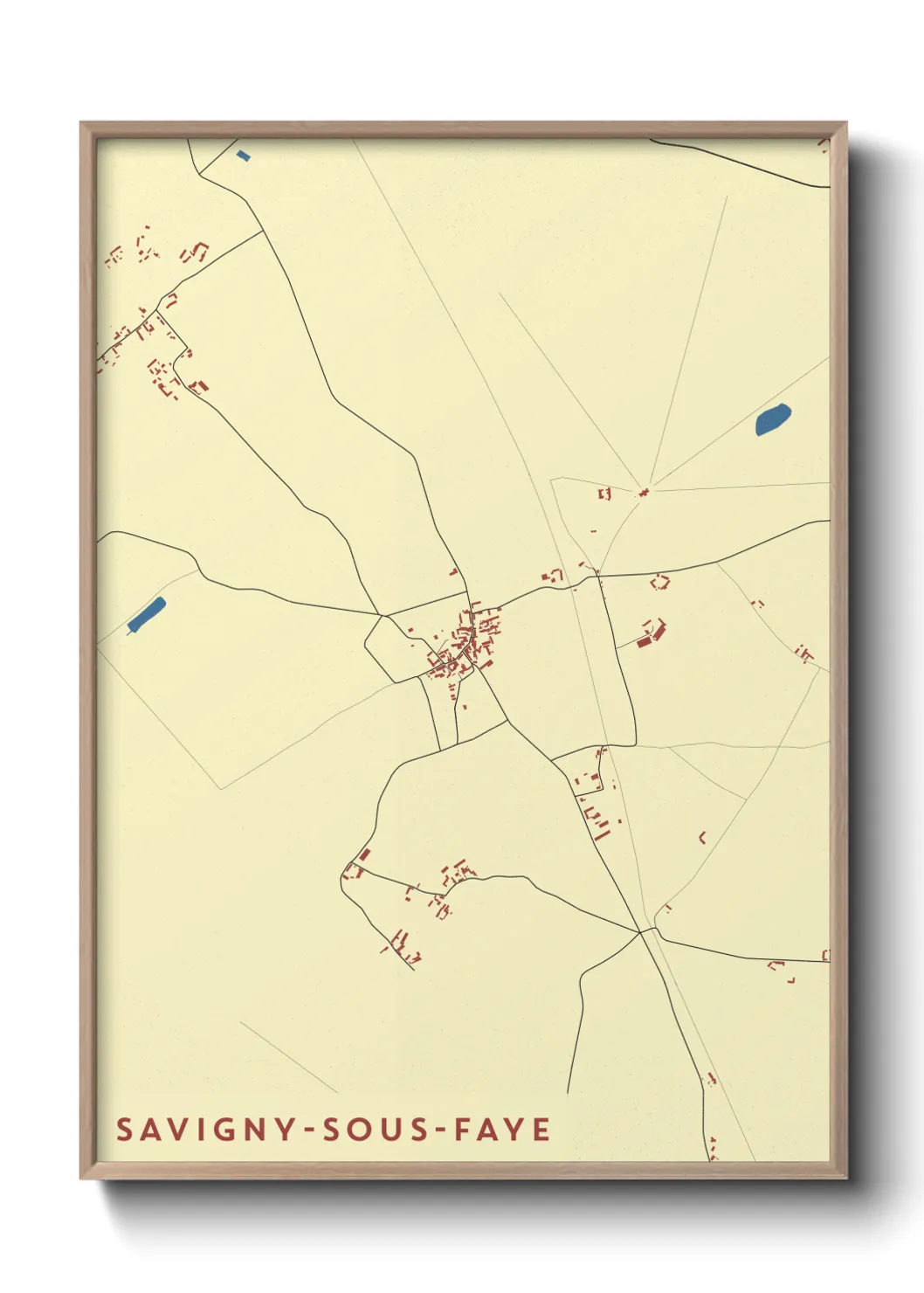 Un poster carteSavigny-sous-Faye