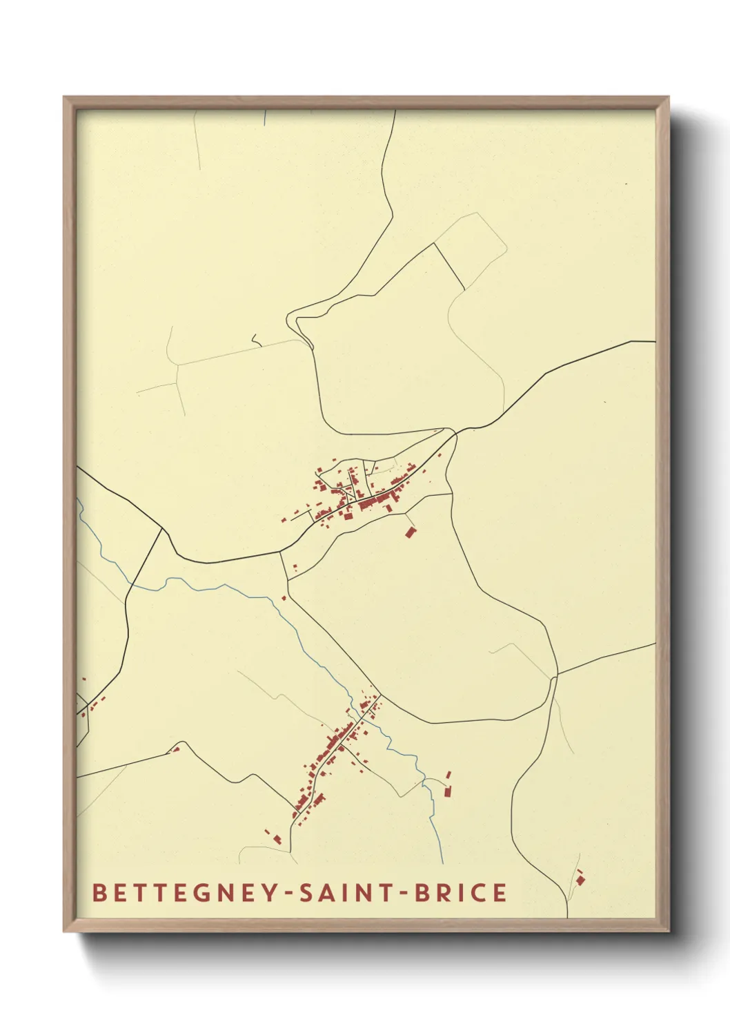 Une affiche de carte sur Bettegney-Saint-Brice