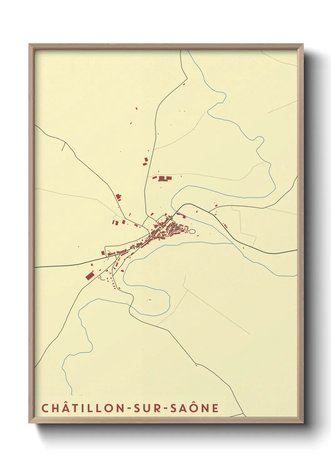 Un poster carteChâtillon-sur-Saône