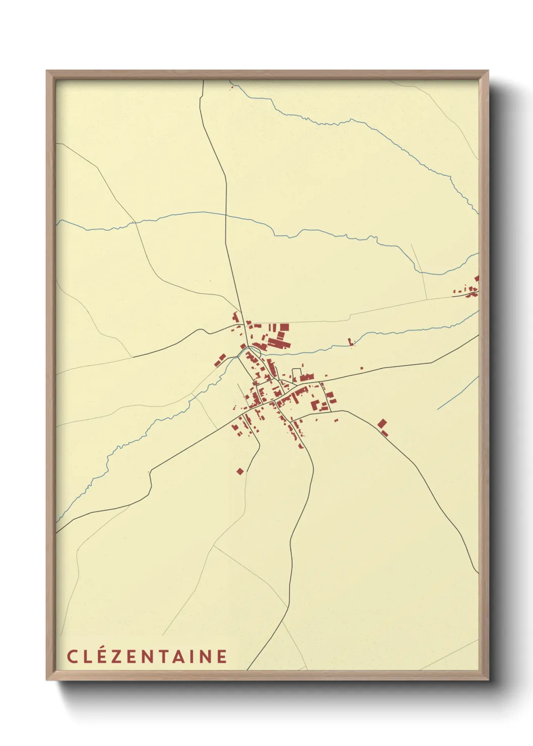 Une affiche de carte sur Clézentaine