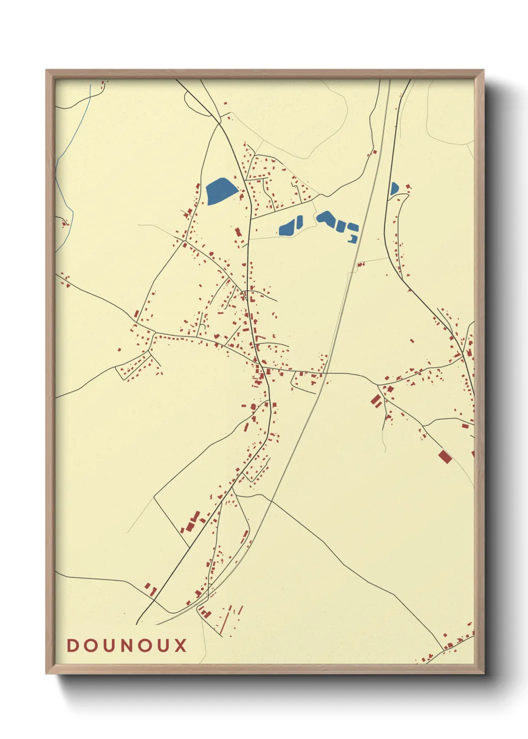 Une affiche de carte sur Dounoux