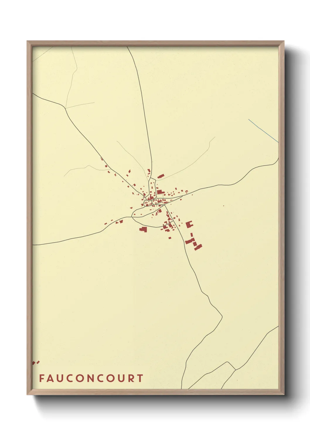 Une affiche de carte sur Fauconcourt